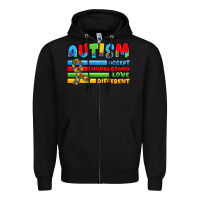 Black autism accept understand love different Zipper Hoodie - JahusDesignShop