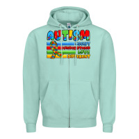 Seafoam autism accept understand love different Zipper Hoodie - JahusDesignShop