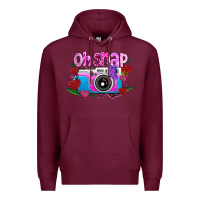 Burgundy Oh Snap Premium Hoodie - CowhideDigitalArt