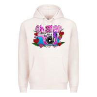 Pale Pink Oh Snap Premium Hoodie - CowhideDigitalArt