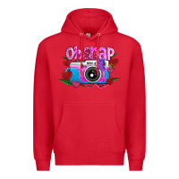 Red Oh Snap Premium Hoodie - CowhideDigitalArt
