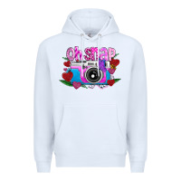 White Oh Snap Premium Hoodie - CowhideDigitalArt