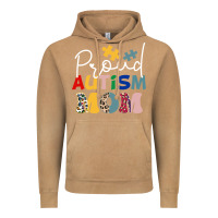 Vintage Camel Proud Autism Mom Leopard Pattern Design Autism Awa Vintage Hoodie - CowhideDigitalArt