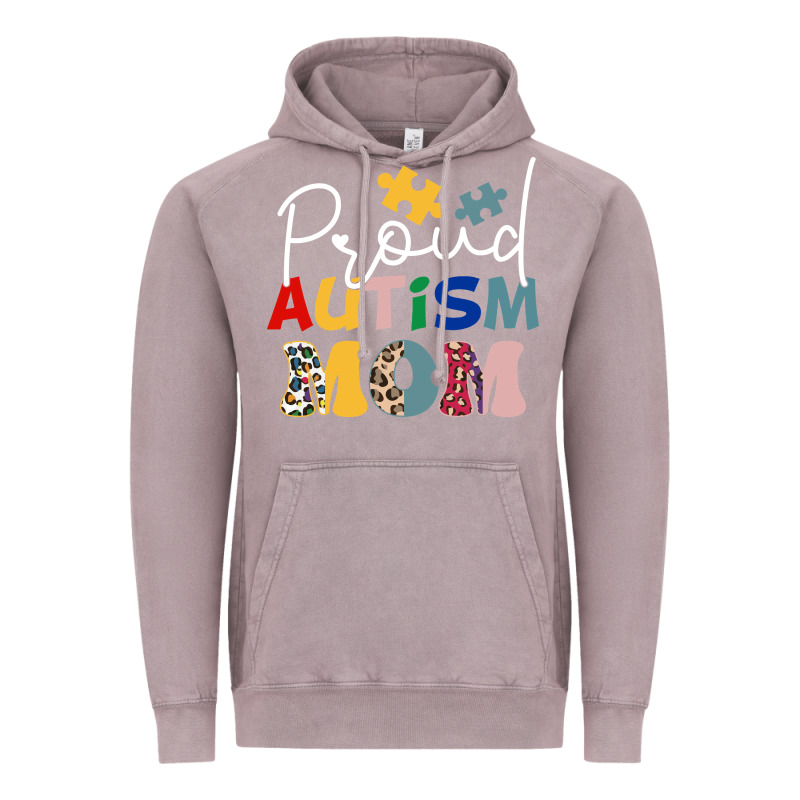 Proud Autism Mom Leopard Pattern Design Autism Awa Vintage Hoodie by CowhideDigitalArt | Teevron