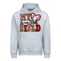 Heather Grey my heart is on that field baseball Urban Hoodie - Jasminsmagicworld