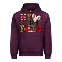 Mauve Wine my heart is on that field baseball Urban Hoodie - Jasminsmagicworld