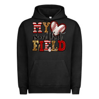 Pigment Black my heart is on that field baseball Urban Hoodie - Jasminsmagicworld