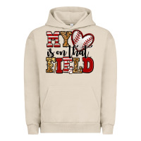 Pigment French Oak my heart is on that field baseball Urban Hoodie - Jasminsmagicworld