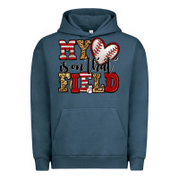 Pigment Midnight Navy my heart is on that field baseball Urban Hoodie - Jasminsmagicworld