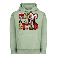 Pigment Oil Green my heart is on that field baseball Urban Hoodie - Jasminsmagicworld