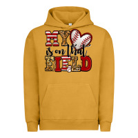 Pigment Peanut Butter my heart is on that field baseball Urban Hoodie - Jasminsmagicworld
