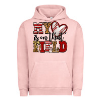 Pigment Salmon my heart is on that field baseball Urban Hoodie - Jasminsmagicworld