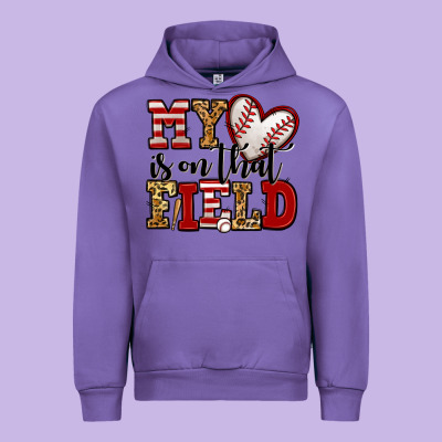 My Heart Is On That Field Baseball Urban Hoodie Designed By Jasminsmagicworld