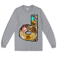 Heather Grey farm life alphabet lowercase letters d Long Sleeve Tee - BundleAndBundleShop