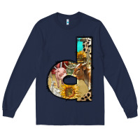 Navy farm life alphabet lowercase letters d Long Sleeve Tee - BundleAndBundleShop
