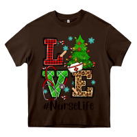 Chocolate Brown love nurse life christmas Heavy Core Tee - CowGirlArtShop