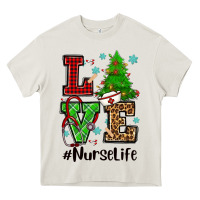 Cream love nurse life christmas Heavy Core Tee - CowGirlArtShop