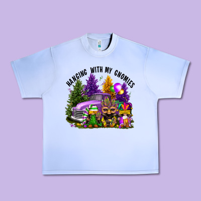 Mardi Gras Hanging With My Gnomies Urban Heavy Tee Designed By Fadigitalartstudio