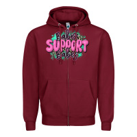 Burgundy babes support babes Zipper Hoodie - JahusDesignShop