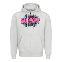 Dove Grey babes support babes Zipper Hoodie - JahusDesignShop
