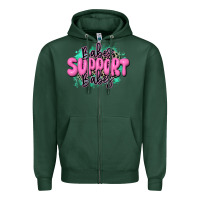 Sports Green babes support babes Zipper Hoodie - JahusDesignShop