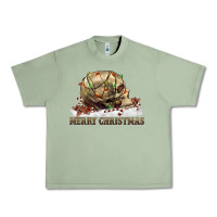 Oil Green Merry christmas skull Urban Heavy Tee - RanaPortraitStore