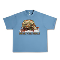 Pebble Blue Merry christmas skull Urban Heavy Tee - RanaPortraitStore