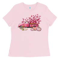 Bubblegum Pink Breast Cancer truck Ladies Tee - FaDigitalArtStudio