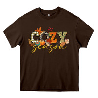 Chocolate Brown cozy season Heavy Core Tee - CowGirlArtShop