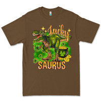 Cacao St. Patrick's day lucky Saurus Premium Tee - HowdyJamesFarm