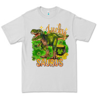 Dove Grey St. Patrick's day lucky Saurus Premium Tee - HowdyJamesFarm