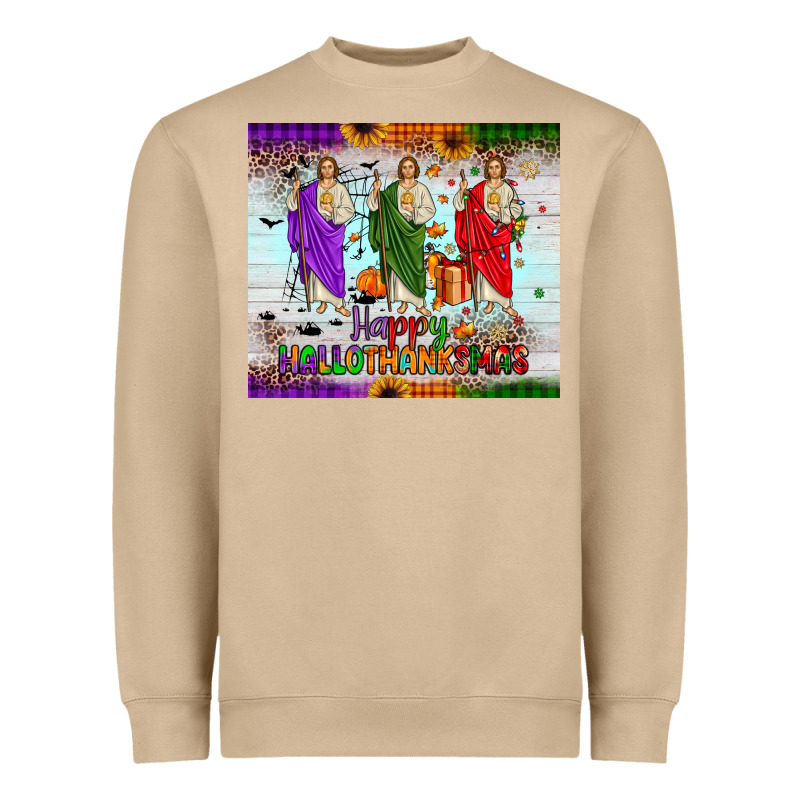 San Judas Happy  Hallothanksmas Heavyweight Sweatshirt by JahusDesignShop | Teevron