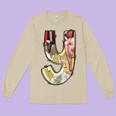 Farm Life Alphabet Lowercase Letters Y Long Sleeve Tee Designed By Bundleandbundleshop