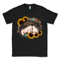 Black sleeping hedgehog sunflower leopard Classic Tee - Jasminsmagicworld