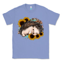 Colony Blue sleeping hedgehog sunflower leopard Classic Tee - Jasminsmagicworld