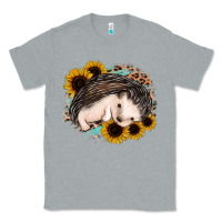 Heather Grey sleeping hedgehog sunflower leopard Classic Tee - Jasminsmagicworld