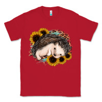Red sleeping hedgehog sunflower leopard Classic Tee - Jasminsmagicworld