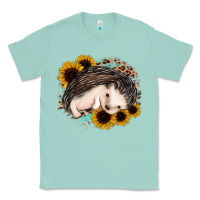 Seafoam sleeping hedgehog sunflower leopard Classic Tee - Jasminsmagicworld