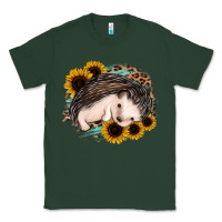 Sports Green sleeping hedgehog sunflower leopard Classic Tee - Jasminsmagicworld