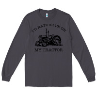 Smoke I D Rather Be On My Tractor Long Sleeve Tee - Bettercallsaul