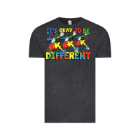Vintage Black It's okay to be different Autism Vintage Tee - FaDigitalArtStudio