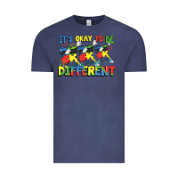 Vintage Denim It's okay to be different Autism Vintage Tee - FaDigitalArtStudio