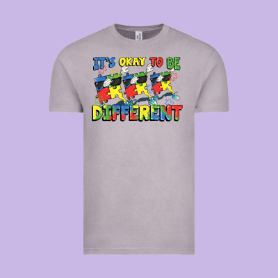It's Okay To Be Different Autism Vintage Tee Designed By Fadigitalartstudio