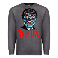 Charcoal Heather they live Premium Sweatshirt - DesigneFamous