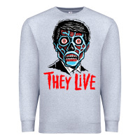 Heather Grey they live Premium Sweatshirt - DesigneFamous