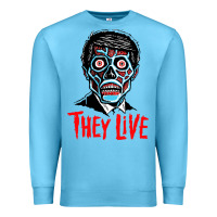 Ocean Blue they live Premium Sweatshirt - DesigneFamous