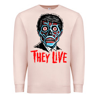 Pale Pink they live Premium Sweatshirt - DesigneFamous