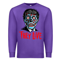 Purple they live Premium Sweatshirt - DesigneFamous