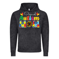 Vintage Black Proud Autism Mom sunflower Vintage Hoodie - CowhideDigitalArt