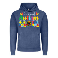 Vintage Denim Proud Autism Mom sunflower Vintage Hoodie - CowhideDigitalArt